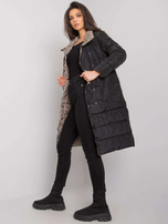 Czarna pikowana kurtka zimowa Alabama