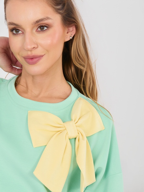 Pistacjowy dresowy komplet z bluzą oversize RUE PARIS