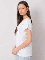 Biały t-shirt z nadrukiem Hortense