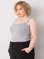 Šedý top plus size na ramínkách Scarlette.