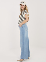 Niebieskie jeansy wide leg z wiązaniem SUBLEVEL 