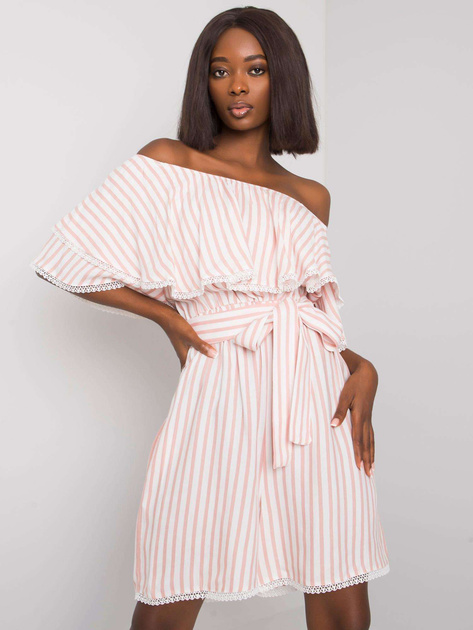 Biało-różowy kombinezon w paski Dalianis