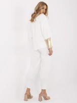 Ecru przyjemny w dotyku komplet damski