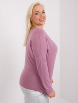 Hurt Brudnoróżowa gładka bluzka plus size Elisa
