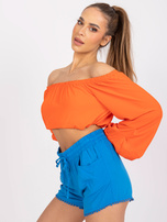 Niebieskie damskie szorty na lato z wiskozy Miya FRESH MADE