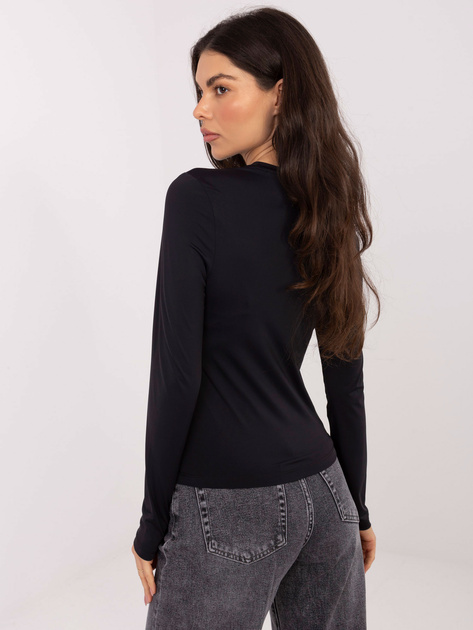 Czarna bluzka basic z długim rękawem SUBLEVEL