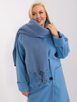 Hurt Ciemnoniebieski szeroki szal damski