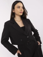 Czarny garniturowy komplet ze spodniami RUE PARIS