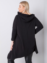 Czarna bluza plus size z kapturem Aina
