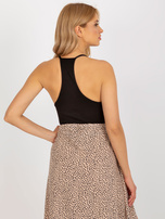 Hurt Czarny prążkowany top na ramiączkach OCH BELLA