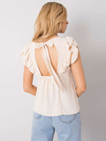 Beige Bluse mit Rüschen Macy OCH BELLA.