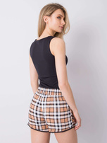 Jasnobrązowe szorty w kratkę Julieta FRESH MADE