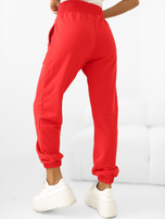 Rote Jogginghosen mit Taschen RUE PARIS.