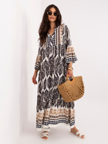 Granatowa długa sukienka na lato