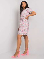 Szara wzorzysta sukienka plus size Celene 