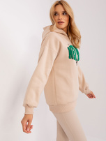 Didmeninė Bežinė laisva džemperis su užrašu