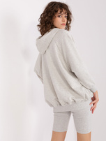 Hurt Jasnoszary melanżowy komplet casualowy z topem