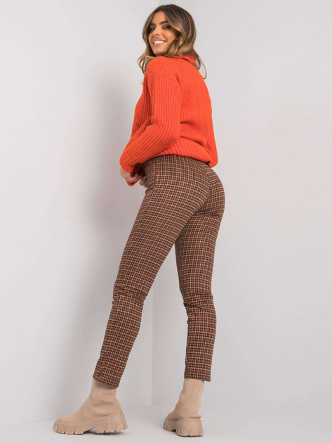 Pomarańczowo-beżowe spodnie z paskiem Lantana