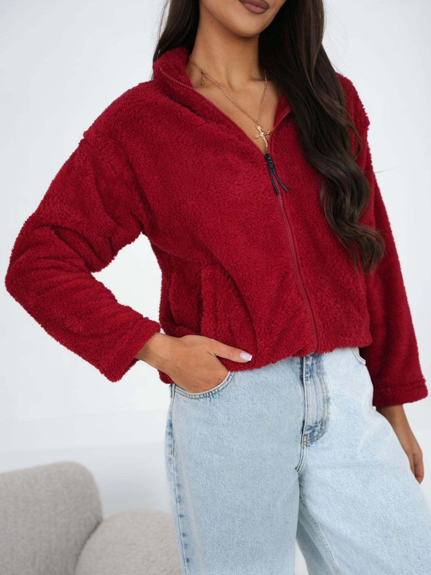 Bluza ciemny czerwony