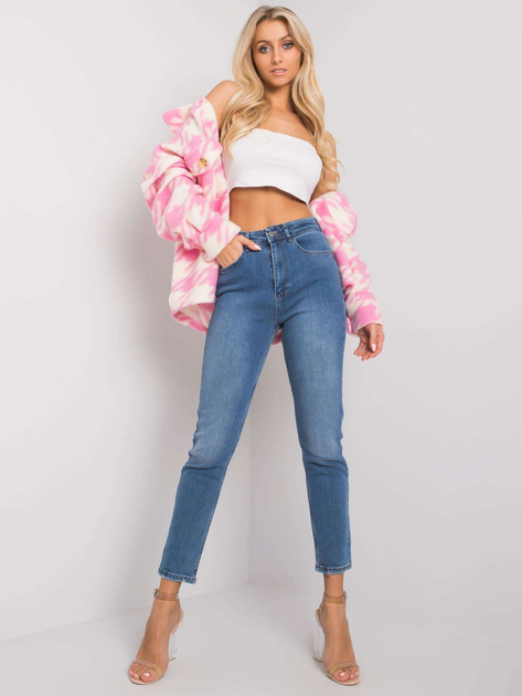 Niebieskie jeansy damskie regular Silves