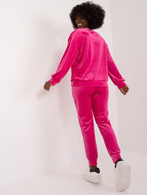 Hurt Fuksjowy dwuczęściowy komplet welurowy z bluzą
