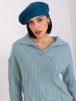 Hurtownia Morski beret z dodatkiem kaszmiru