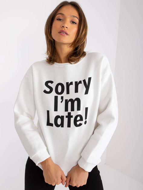 Ecru dresowa bluza z napisami Francisco