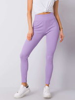 Fioletowe legginsy prążkowane Sanja