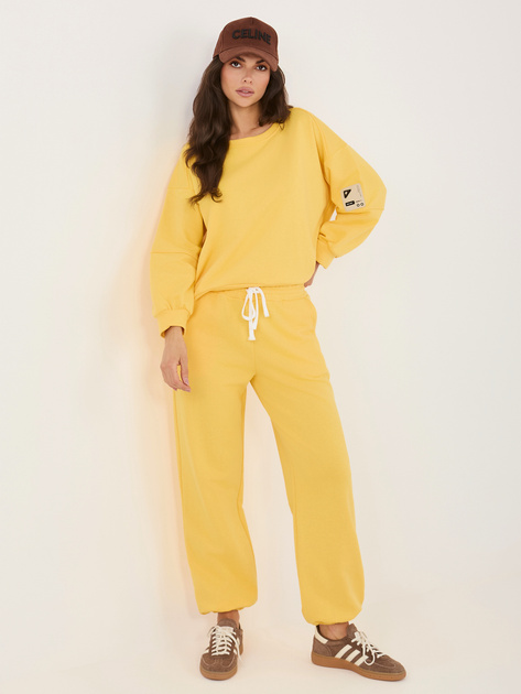 Żółty dwuczęściowy komplet ze spodniami RUE PARIS