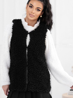 Czarna kamizelka teddy z podszewką 