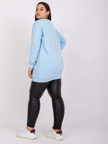 Jasnoniebieska długa dresowa bluza plus size Desiree