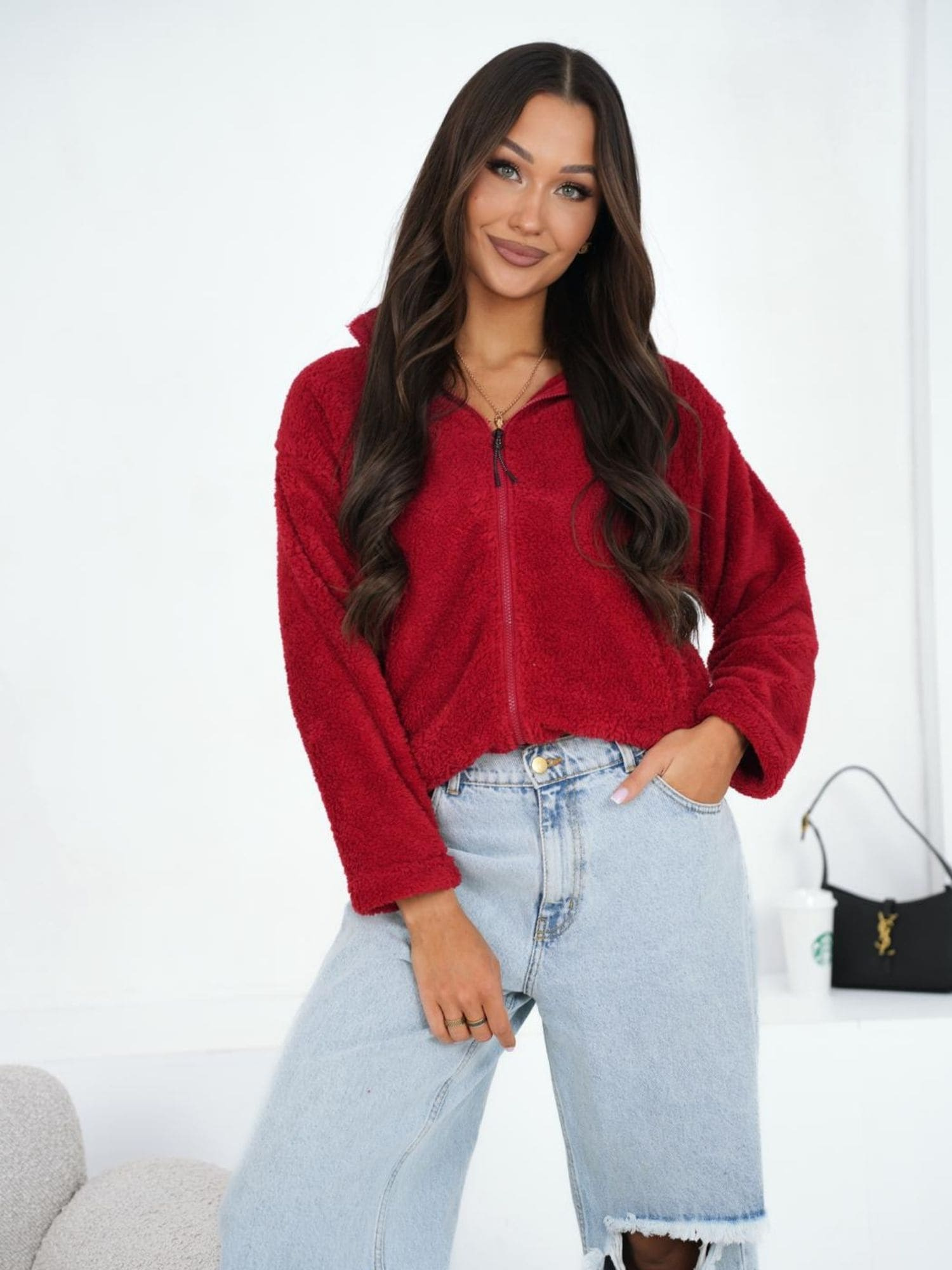 Bluza ciemny czerwony