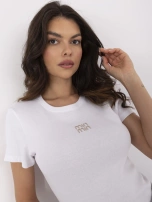 Biała casualowa bluzka damska z bawełny