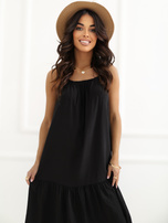 Czarna letnia sukienka na ramiączkach