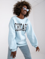 Jasnoniebieska bluza dresowa z napisem Madera