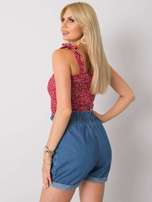 Ciemnoniebieskie szorty casualowe Marilena RUE PARIS