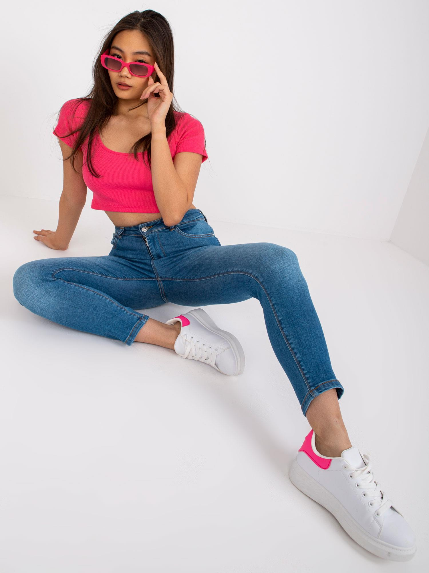 Niebieskie jeansy skinny Antibes RUE PARIS