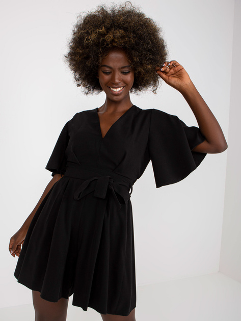 Hurt Czarny damski kombinezon na lato RUE PARIS