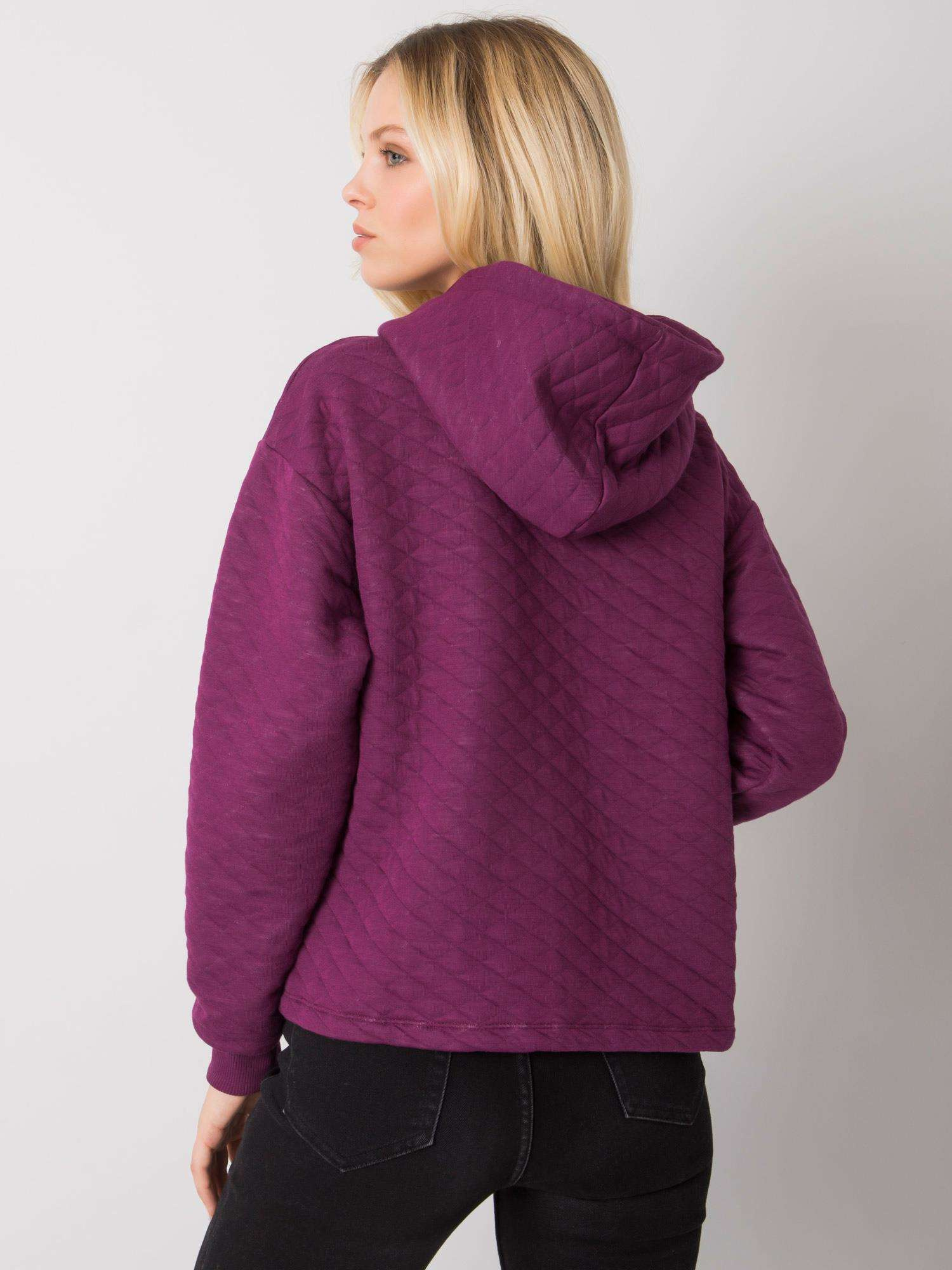 Purple quilted sweatshirt basic Melanie 