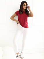 Bordowy t-shirt Peachy
