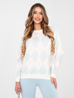 Jasnomiętowa bluza oversize z długim rękawem 