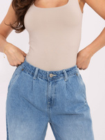 Niebieskie jeansy z zakładkami SUBLEVEL 