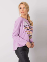 Fioletowa bluzka z długim rękawem Miriana