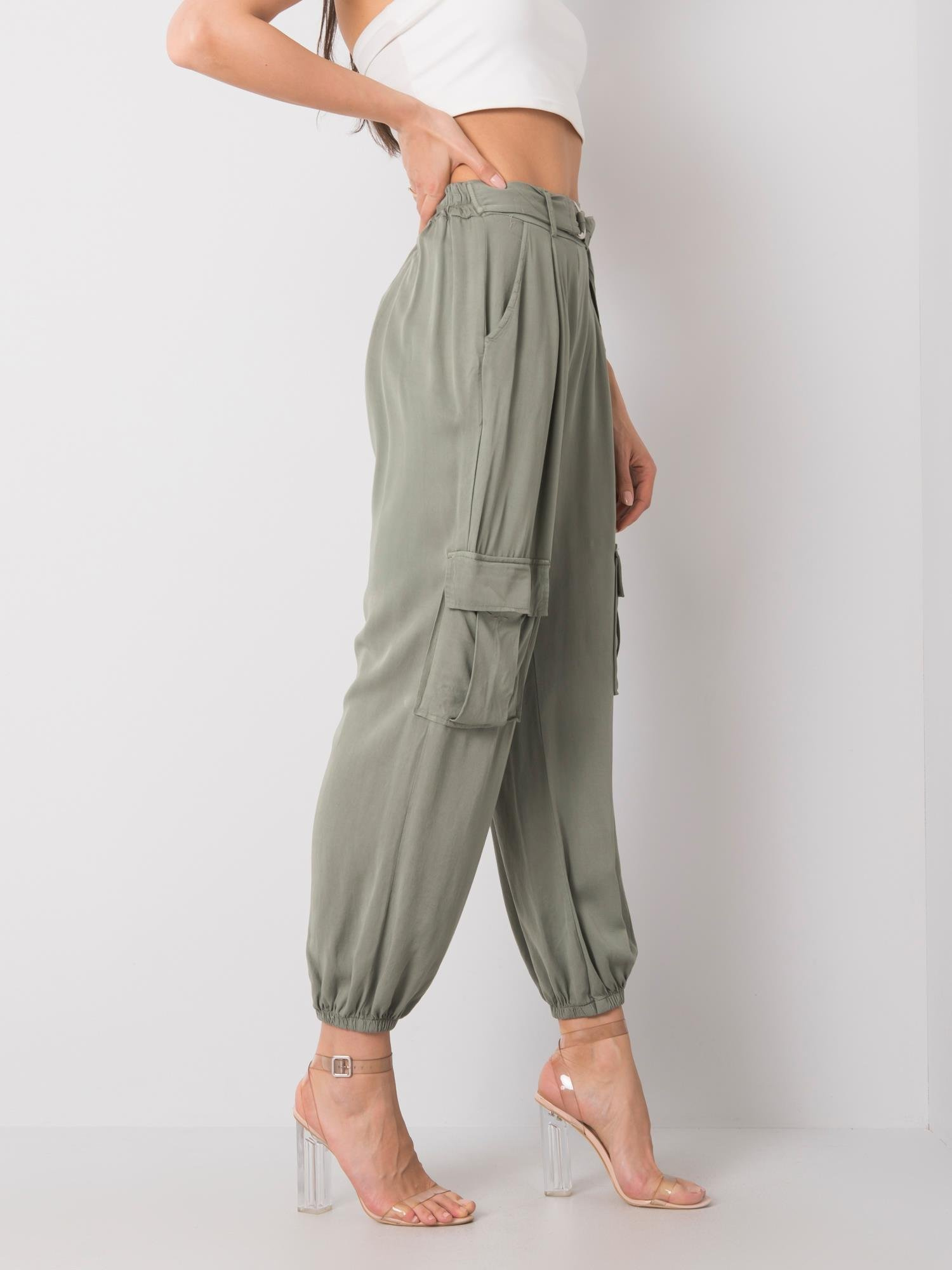 Khaki spodnie Lorrita OCH BELLA