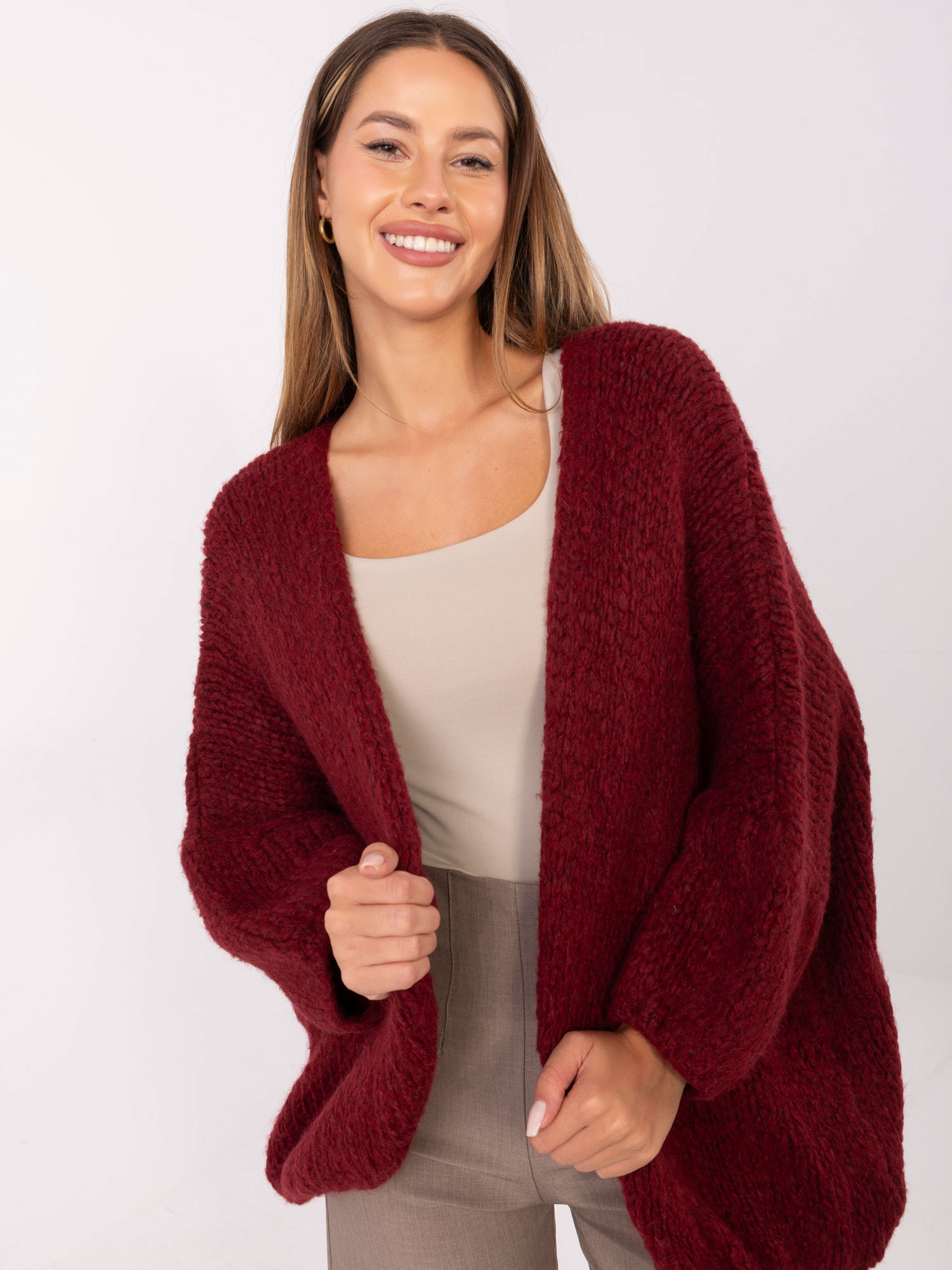 Sweter bordowy