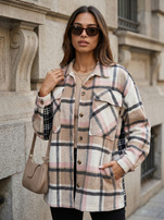 Hurtownia Koszula w kratę z kieszeniami i długim rękawem