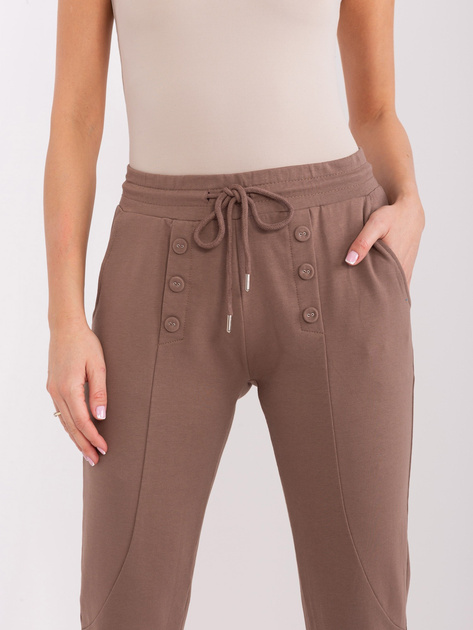 Hurt Brązowe spodnie dresowe z prostymi nogawkami