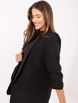 Black elegant blazer without fastening RUE PARIS.