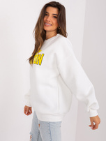 Hurt Ecru dresowa bluza bez kaptura z napisem