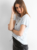 Jasnoniebieski t-shirt Fire 